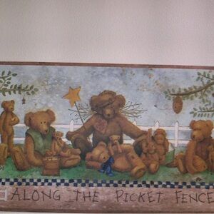 Vintage York teddy bear wallpaper